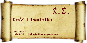 Král Dominika névjegykártya